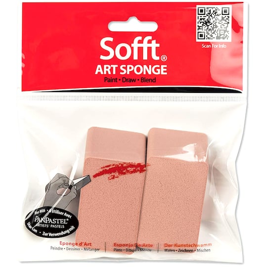 Colorfin Sofft&#x2122; Tools Flat Angle Slice Art Sponges, 2ct.
